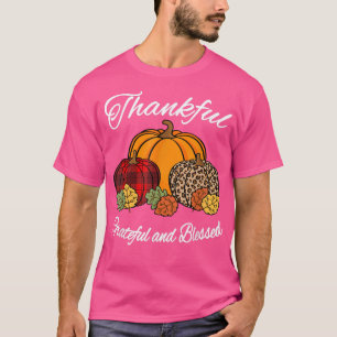 Herbst Kariert Leopard Pumpkin Herbstblase Ernteda T-Shirt