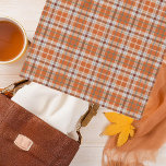 Herbst kariert schal<br><div class="desc">In orange und grau karierter Herbst</div>