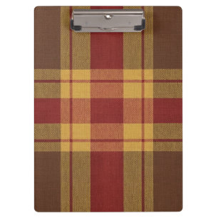 Herbst-Karo-Clipboard aus Kunststoff Klemmbrett