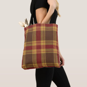 Herbst-Karo-Faux-Fabric-Tasche