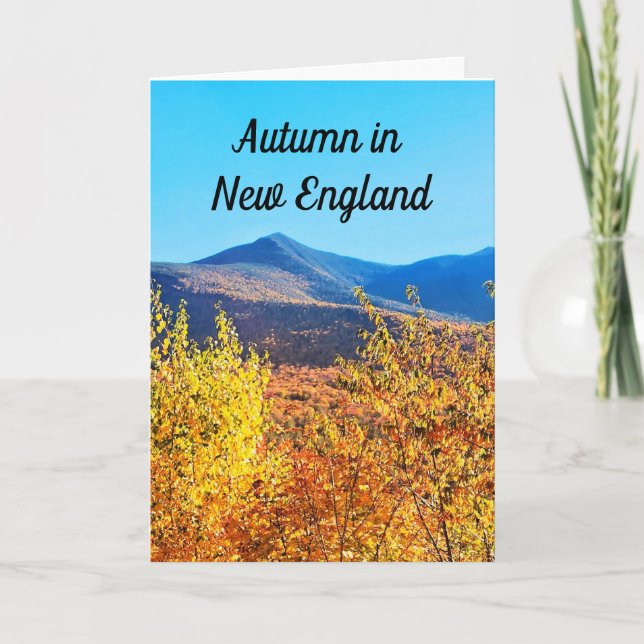 Herbst-Karte in New England Karte (Vorderseite)