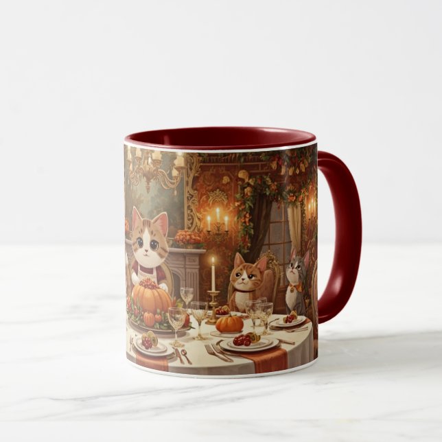 Herbst Kätzchen Tasse (VorderseiteRechts)