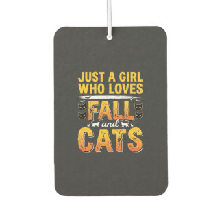 Herbst Katzen Mädchen Halloween Design_1 Autolufterfrischer