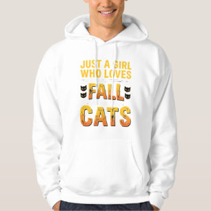 Herbst Katzen Mädchen Halloween Design_1 Hoodie