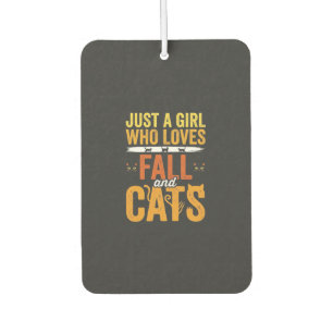 Herbst Katzen Mädchen Liebhaber Halloween Design Autolufterfrischer