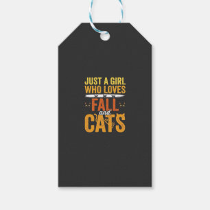 Herbst Katzen Mädchen Liebhaber Halloween Design Geschenkanhänger