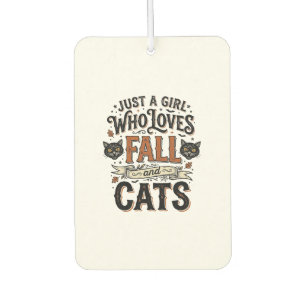 Herbst-Katzenliebhaber Vintage-Halloween-Shirt-Des Autolufterfrischer