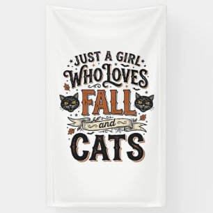 Herbst-Katzenliebhaber Vintage-Halloween-Shirt-Des Banner