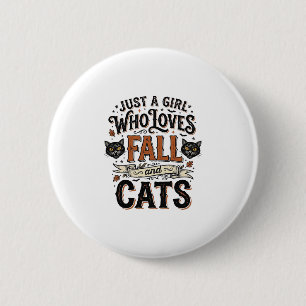 Herbst-Katzenliebhaber Vintage-Halloween-Shirt-Des Button