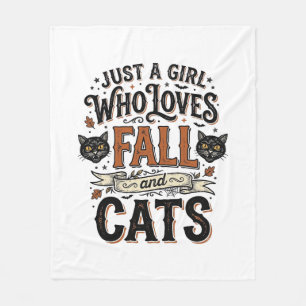 Herbst-Katzenliebhaber Vintage-Halloween-Shirt-Des Fleecedecke