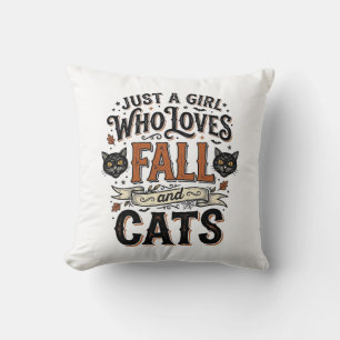 Herbst-Katzenliebhaber Vintage-Halloween-Shirt-Des Kissen