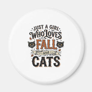 Herbst-Katzenliebhaber Vintage-Halloween-Shirt-Des Magnet