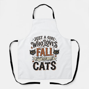 Herbst-Katzenliebhaber Vintage-Halloween-Shirt-Des Schürze
