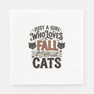 Herbst-Katzenliebhaber Vintage-Halloween-Shirt-Des Serviette