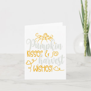 Herbst Kisses und Erntewünsche Karte