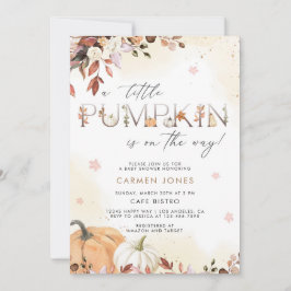 Herbst Kleine Pumpkin Baby Dusche Einladung