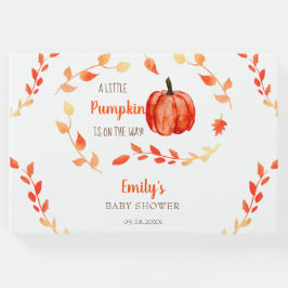 Herbst Kleine Pumpkin Baby Duwer Blätter Gästebuch