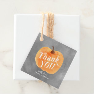 Herbst Kleiner Pumpkin 2-seitige Danke Chalk Geschenkanhänger