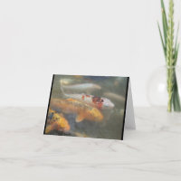 Herbst Koi leeres Notecard