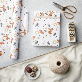 Herbst-Kolibri-Botanik-Geschenkpapier Geschenkpapier