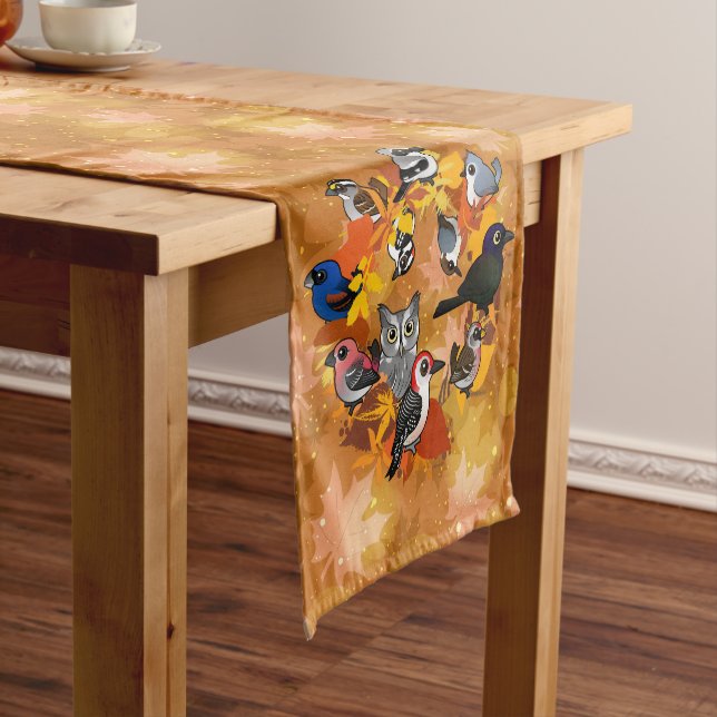 Herbst-Kranz der nordamerikanischen Vögel Kurzer Tischläufer (Beispiel)