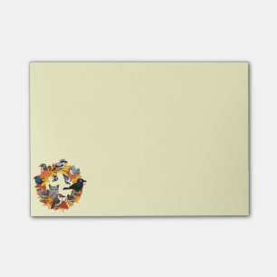Herbst-Kranz der nordamerikanischen Vögel Post-it Klebezettel