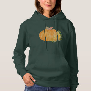 Herbst-Kürbis-Aquarell-Kunst Hoodie