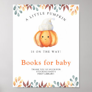 Herbst-Kürbis-Baby-Party-Bücher für Baby Poster