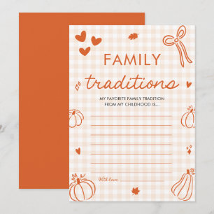 Herbst-Kürbis-Baby-Shower-Familientraditionen-Spie Einladung