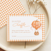Herbst-Kürbis-Baby-Shower-Windel-Raffel-Karte