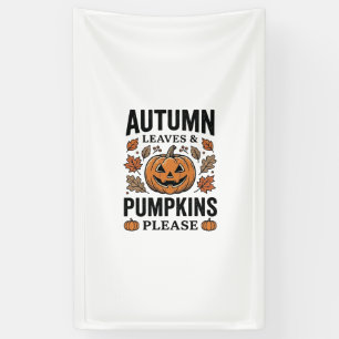 Herbst-Kürbis-Blätter Kürbisse Bitte Vintage_1 Banner