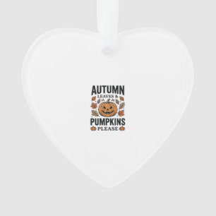 Herbst-Kürbis-Blätter Kürbisse Bitte Vintage_1 Ornament