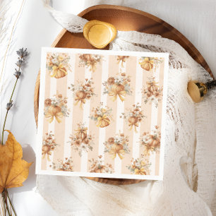Herbst-Kürbis-Blumen-Bogen-Baby-Dusche-Servietten Serviette