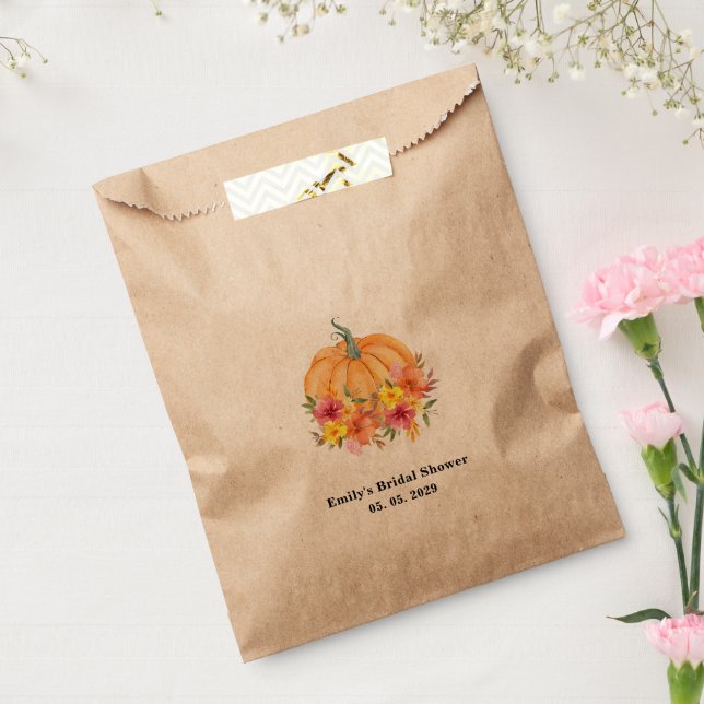 Herbst-Kürbis-Braut-Tablett Kraft Geschenktütchen (Versiegelt)
