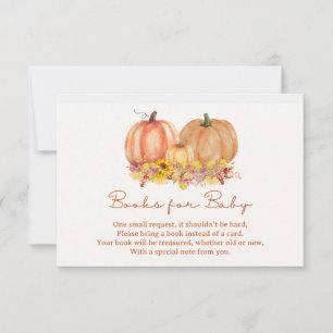 Herbst-Kürbis-Bücher für Baby-Karte – Boho-Herbst Dankeskarte