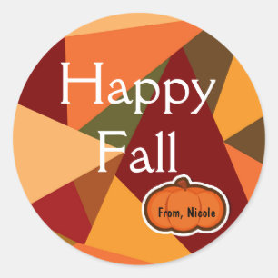 Herbst-Kürbis-Dankfest Herbst-Geschenk Runder Aufkleber
