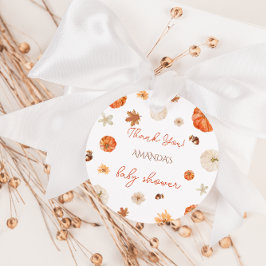 Herbst Kürbis Floral Boho Gefälligetags Geschenkanhänger