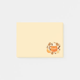 Herbst-Kürbis-Gewürz-Post-It-Notizen Post-it Klebezettel