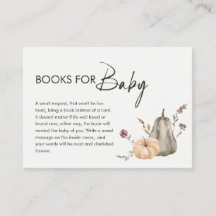 Herbst-Kürbis-Herbst-Bücher für Baby Begleitkarte