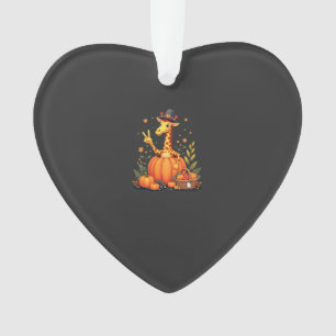 Herbst-Kürbis-Herbst-Giraffe-Dankeschreiben-Damen- Ornament