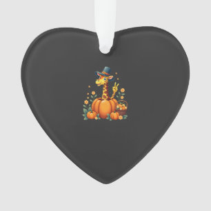 Herbst Kürbis Herbst Giraffe Thanksgiving Frauen M Ornament