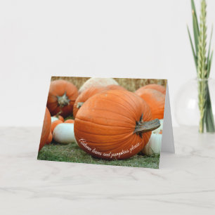 Herbst-Kürbis-Herbst-Grußkarte Feiertagskarte