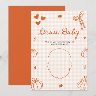 Herbst-Kürbis-Italienische-Baby-Party-Baby-Zeichnu Einladung