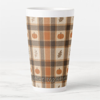 Herbst-Kürbis-Karo Milchtasse