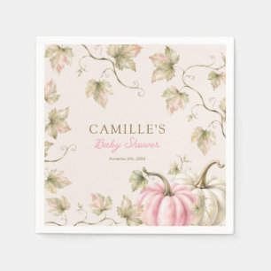 Herbst-Kürbis-Mädchen-Baby-Party Serviette