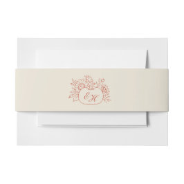 Herbst-Kürbis-Monogramm-Bauchband Einladungsbanderole