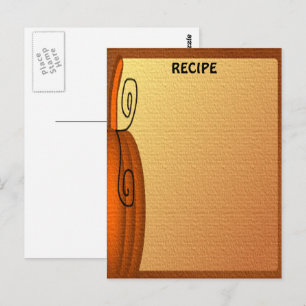 Herbst-Kürbis-Orange-Braun-Ihre-Rezept Postkarte