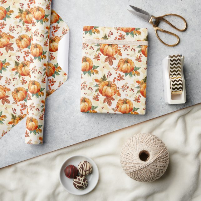 Herbst-Kürbis-Saison Geschenkpapier (Kunsthandwerk)