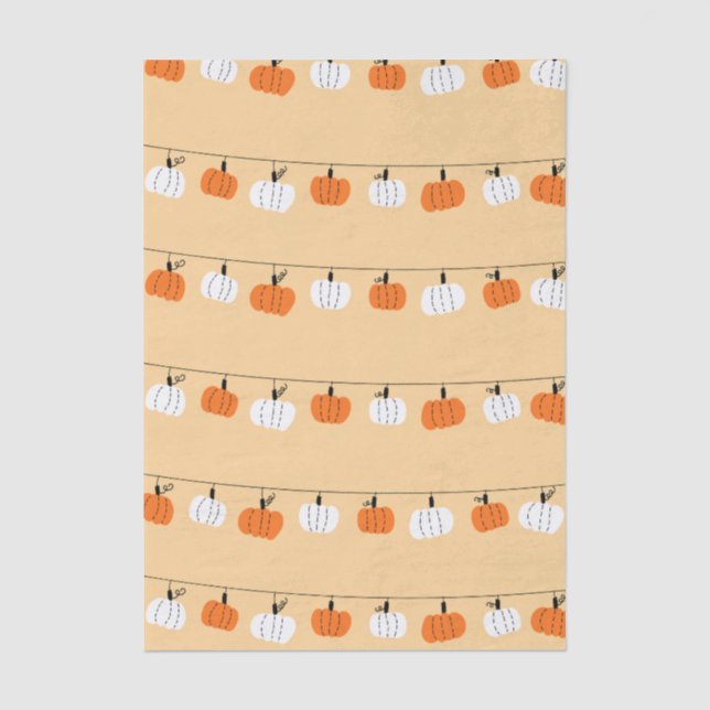 Herbst-Kürbis-Seidenpapier – Herbst-Geschenkverpac Seidenpapier (Vorderseite)