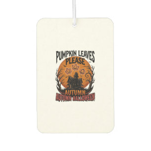 Herbst-Kürbis-Shirt mit Vintage-spooky Herbstlaub Autolufterfrischer
